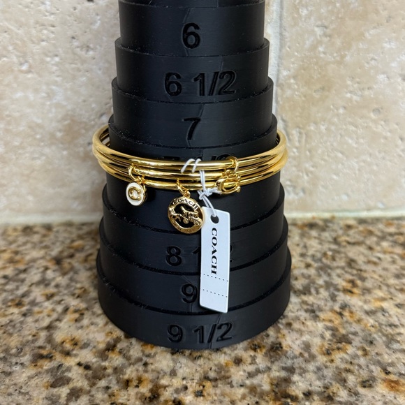 Coach Gold Charm 3 Piece Bangle Set - Picture 1 of 3
